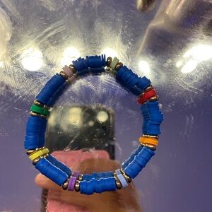 Blue clay beat handmade bracelet